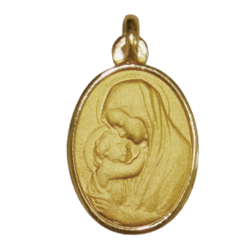 medaille bapteme Vierge à l'Enfant ovale