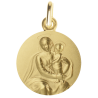 Medaille bapteme Maternité Divine en or jaune 18 carats - Maison Laudate