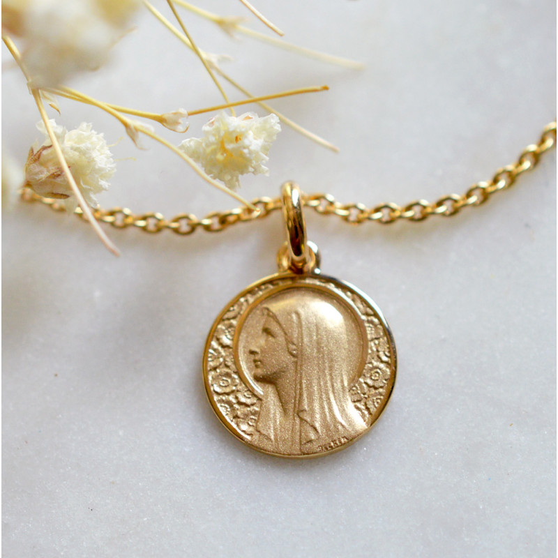 mini medaille bapteme Vierge à l'Eglantier mini medaille bapteme Vierge à l'Eglantier