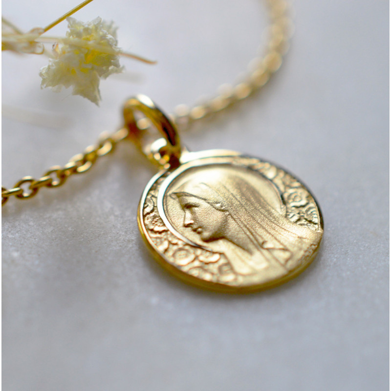 mini medaille bapteme Vierge à l'Eglantier mini medaille bapteme Vierge à l'Eglantier