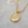 pendentif arbre de vie or et nacre