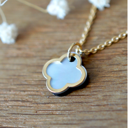 Colgante Trébol de oro con...