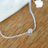 bracelet or blanc et diamant solitaire