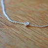 bracelet or blanc et diamant solitaire