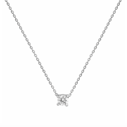 Solitario diamante en collar