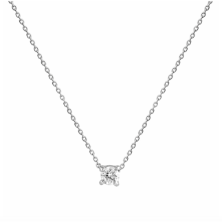 Solitaire diamant sur collier