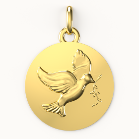 médaille colombe saint esprit - mini prix - fabrication francaise Laudate