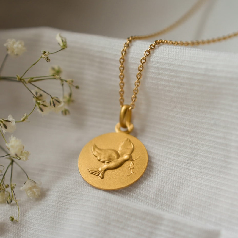 Médaille de baptême Colombe Médaille de baptême Colombe