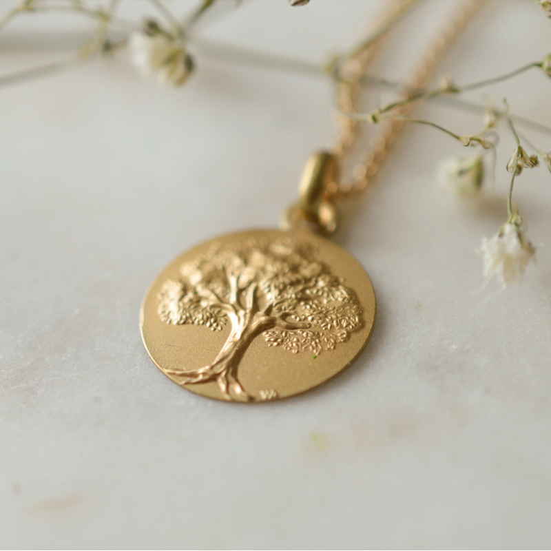 Médaille de baptême Arbre de vie Médaille de baptême Arbre de vie