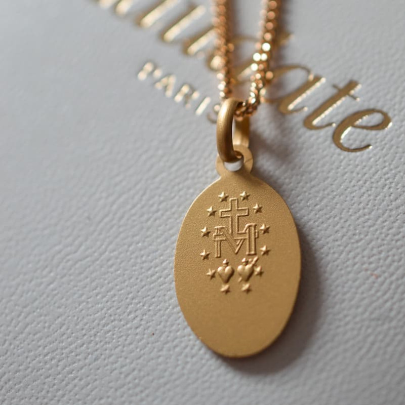 Médaille Miraculeuse à graver 9 carats