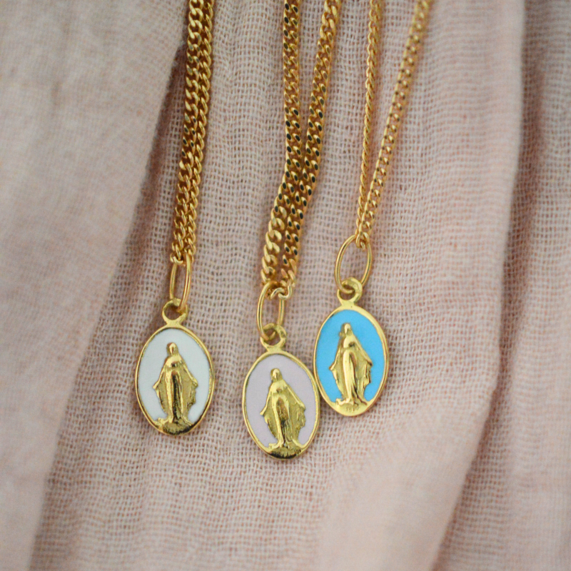 laudate medaille miraculeuse or 18 carats rose clair laudate medaille miraculeuse or 18 carats rose clair