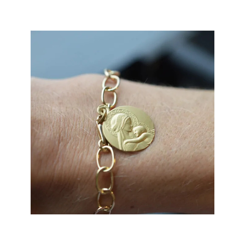 bracelet famille or jaune personnalisable laudate