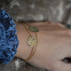 laudate bracelet medaille vierge enfant or