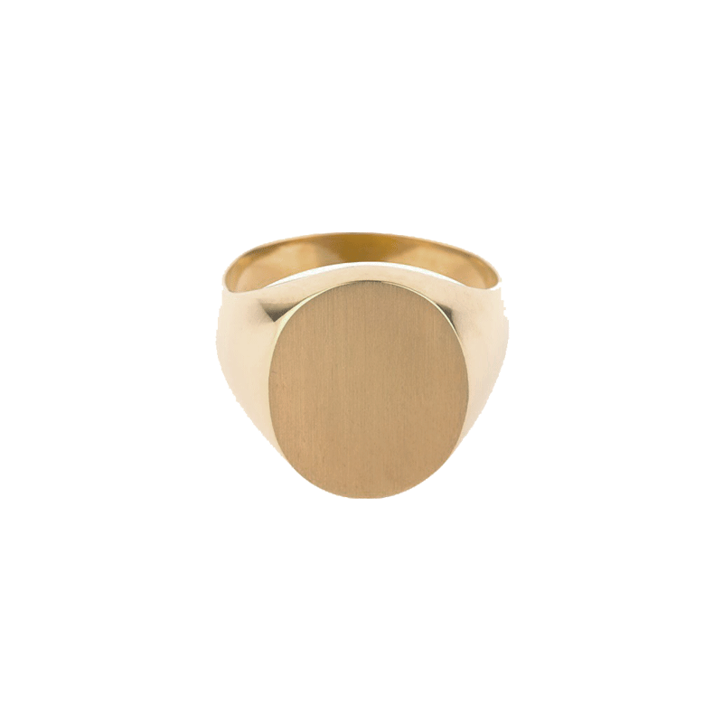 Chevalière Homme ovale 14 x 12 or 18 carats maison laudate