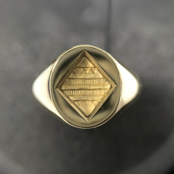 Chevalière or Femme ovale 13 x 11 gravure personnalisée