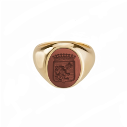 chevaliere or jaune pierre cornaline