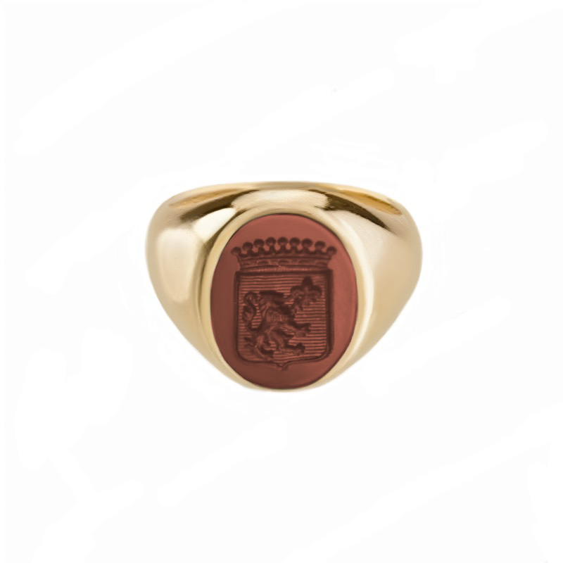 chevaliere or jaune pierre cornaline