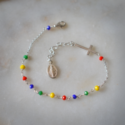 bracelet dizainier argent massif laudate jubilé d'espérance 2025