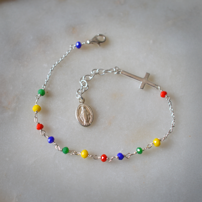 bracelet dizainier argent massif laudate jubilé d'espérance 2025