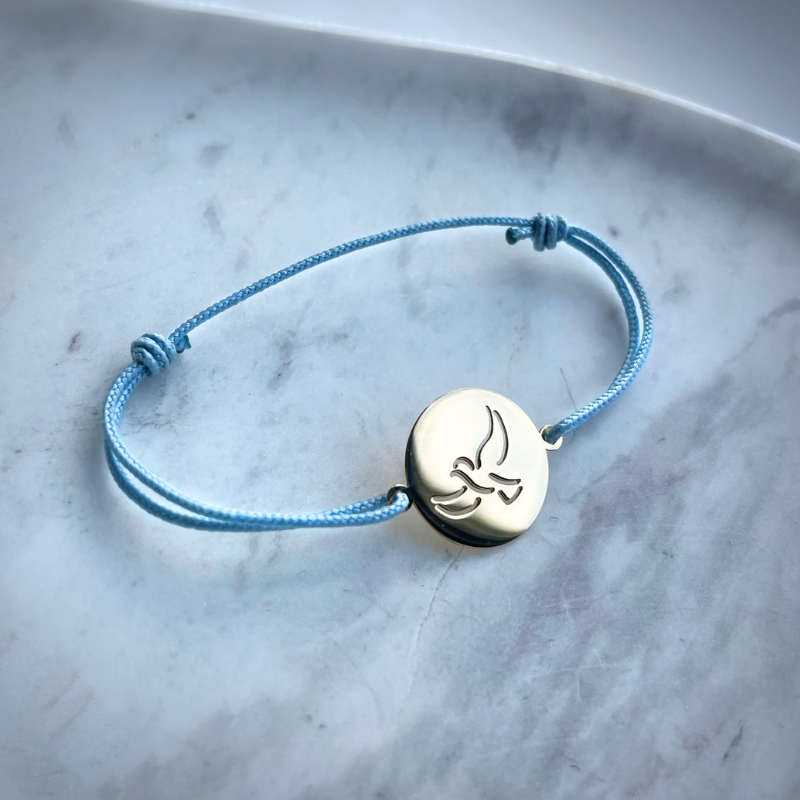 bracelet colombe or laudate