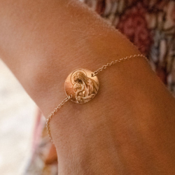 laudate bracelet medaille vierge enfant or