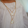 medaille or et nacre annonciation Laudate