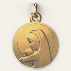 medaille 9 carats mere sainte