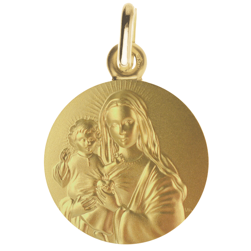 notre dame du scré coeur medaille de bapteme laudate