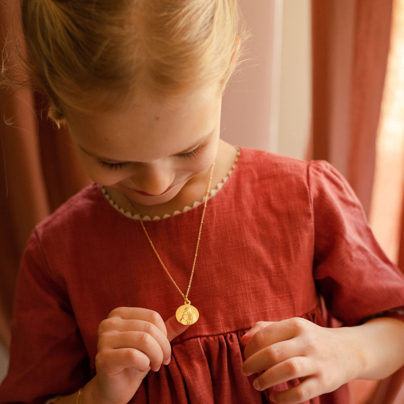 medaille bapteme Portrait de la vierge de Botticelli