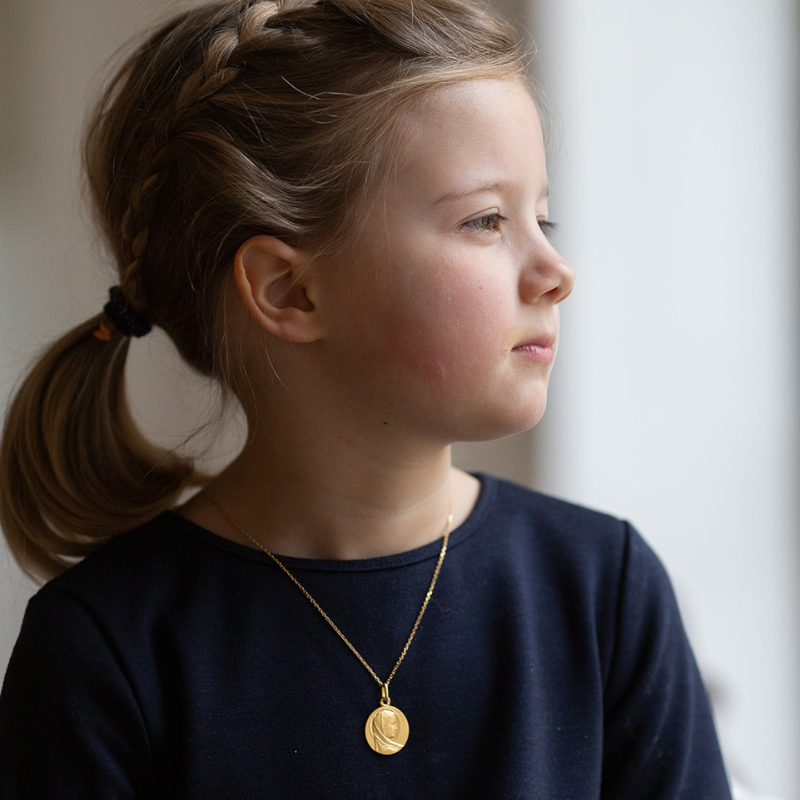 Médaille de baptême Sancta Maria