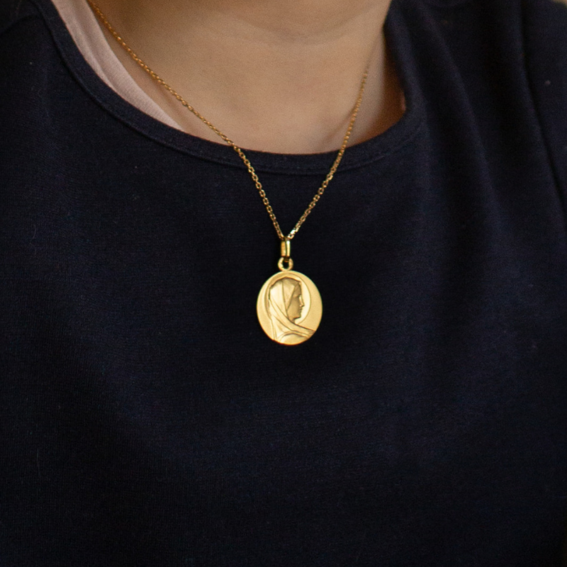 Médaille de baptême Sancta Maria