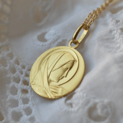 Médaille de baptême Sancta Maria