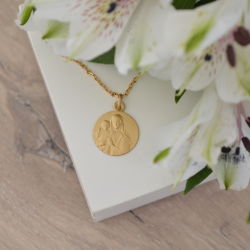 Médaille de baptême Notre Dame du Sacré-Cœur laudate