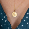 portrait notre dame de la sagesse medaille 9 carats