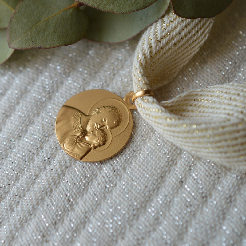 Medaille bapteme Portrait de Saint Joseph Protecteur