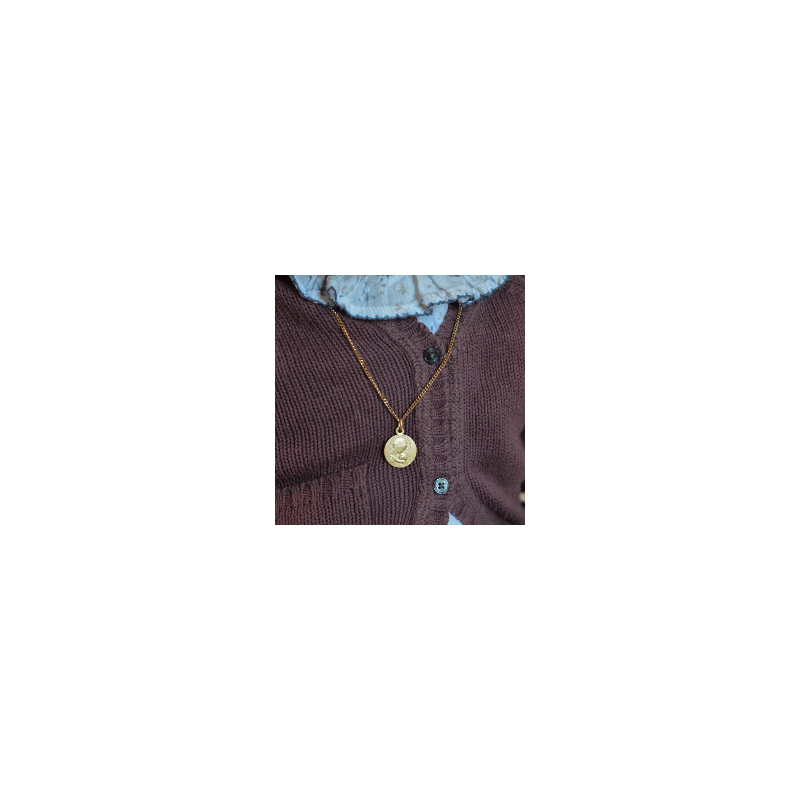 Médaille de baptême Douce Mère 9 carats Médaille de baptême Douce Mère 9 carats