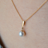 pendentif perle or 18 carats