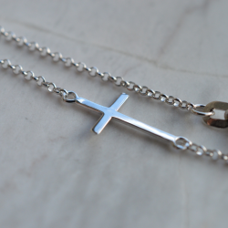 bracelet grande croix argent
