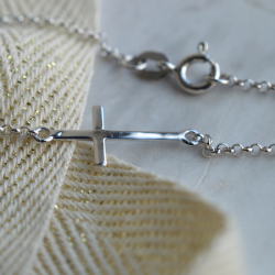 bracelet grande croix argent