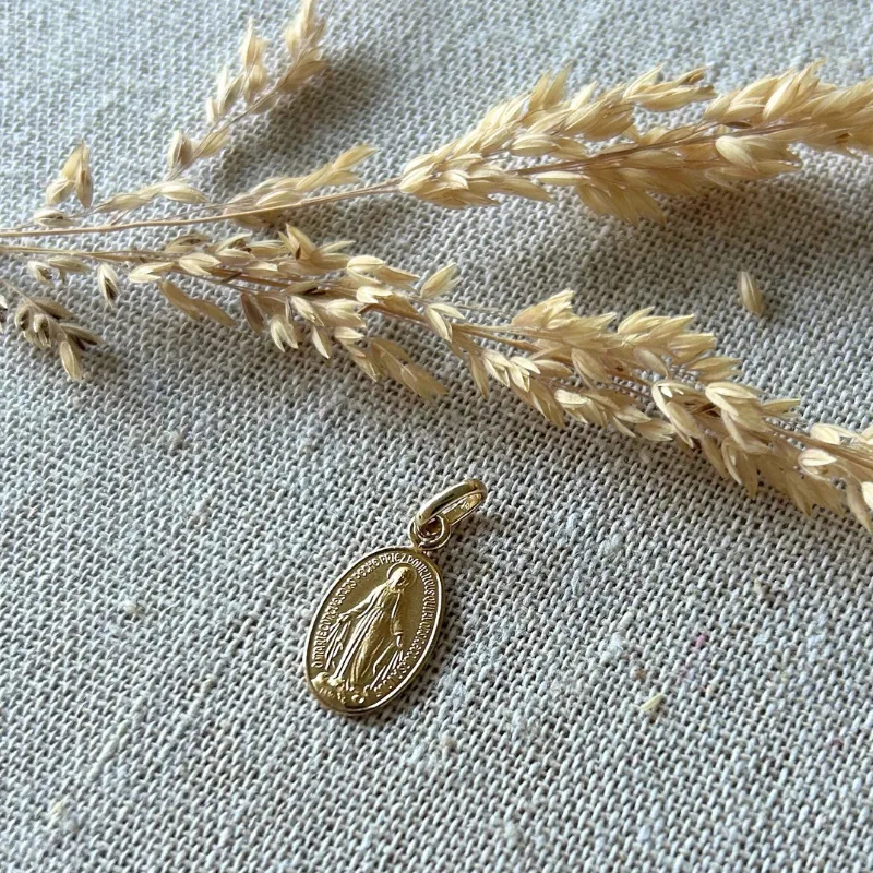 Médaille Miraculeuse Vierge des Pauvres Or 18 Carats - Maison Laudate