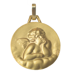 ange de raphael medaille bapteme or laudate