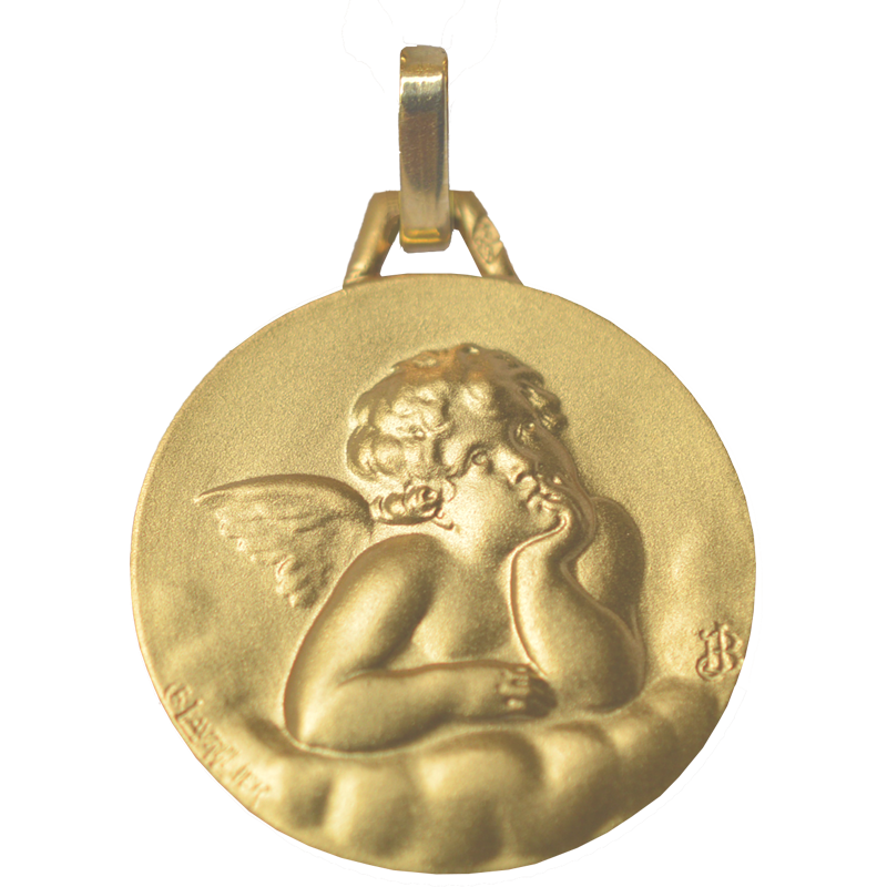 ange de raphael medaille bapteme or laudate