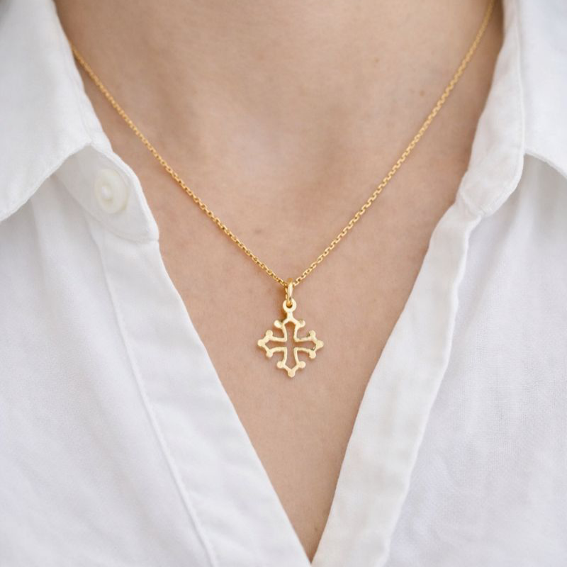 Croix de bapteme Croix solidarité ajourée