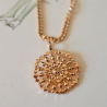 pendentif rosace ajouré plaqué or maison laudate