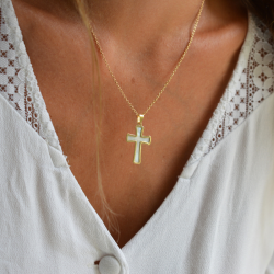 croix-bapteme-or-nacre-laudate