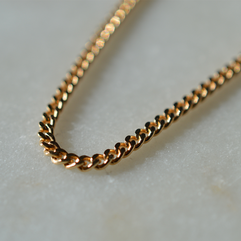 Chaîne bapteme 9carats maille gourmette
