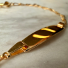 Gourmette bébé ovale - maille alternée or 9 carats