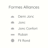 Alliance jonc confort or jaune