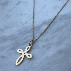 Croix arrondie or 18 carats