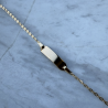 Gourmette bébé rectangle forçat miroir or 18 carats